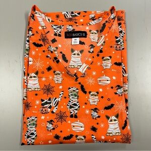 NWT Koi Halloween Oranage Animal Printed Scrub Top